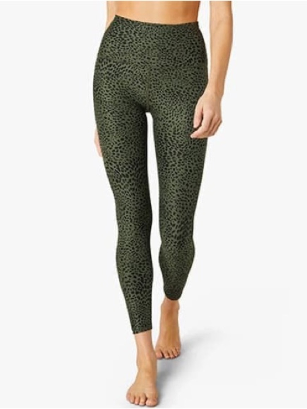Beyond Yoga Space Dye Printed Caught in The Midi Leggings XL Eden green cheetah